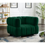 Gwen Velvet Upholstered Chair in Green
