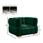 Gwen Velvet Upholstered Chair in Green