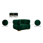 Gwen Velvet Upholstered Chair in Green