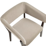Blake Faux Mohair Wood Armchair in Natural