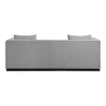 Alfie 90.5" Linen Textured Fabric Upholstered Sofa in Grey