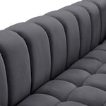 Gwen Velvet Upholstered Chair in Grey