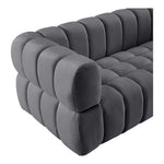 Gwen Velvet Upholstered Chair in Grey
