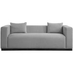 Alfie 90.5" Linen Textured Fabric Upholstered Sofa in Grey