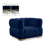 Gwen Velvet Upholstered Chair in Navy