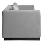 Alfie 90.5" Linen Textured Fabric Upholstered Sofa in Grey
