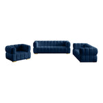 Gwen Velvet Upholstered Chair in Navy