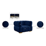 Gwen Velvet Upholstered Chair in Navy