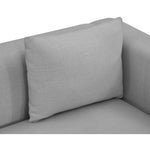 Alfie 90.5" Linen Textured Fabric Upholstered Sofa in Grey