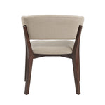 Blake Faux Mohair Wood Armchair in Natural