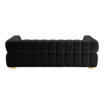 Gwen 91" Velvet Upholstered Sofa in Black