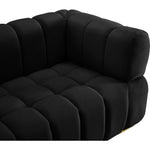 Gwen 91" Velvet Upholstered Sofa in Black