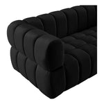 Gwen 91" Velvet Upholstered Sofa in Black
