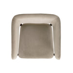 Blake Faux Mohair Wood Armchair in Natural