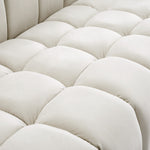 Gwen 91" Velvet Upholstered Sofa in Cream