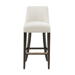 Beever Chenille Wood Upholstered Barstool in Cream