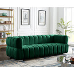 Gwen 91" Velvet Upholstered Sofa in Green