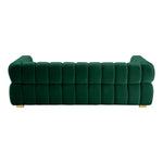 Gwen 91" Velvet Upholstered Sofa in Green