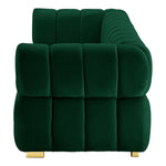 Gwen 91" Velvet Upholstered Sofa in Green