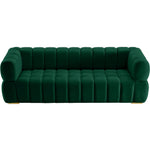 Gwen 91" Velvet Upholstered Sofa in Green