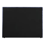Adam Chenille Fabric Upholstered Queen Bed in Navy