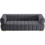 Gwen 91" Velvet Upholstered Sofa in Grey