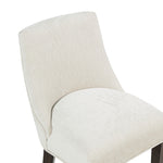 Beever Chenille Wood Upholstered Barstool in Cream