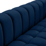 Gwen 91" Velvet Upholstered Sofa in Navy