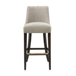 Beever Chenille Wood Upholstered Barstool in Taupe