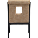 Gwendolyn Linen Textured Fabric Upholstered Dining Arm Chair in Cognac