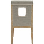 Gwendolyn Linen Textured Fabric Upholstered Dining Side Chair in Cream