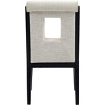 Gwendolyn Linen Textured Fabric Upholstered Dining Side Chair in Cream