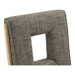 Gwendolyn Linen Textured Fabric Upholstered Dining Side Chair in Grey