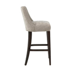 Beever Chenille Wood Upholstered Barstool in Taupe