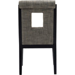 Gwendolyn Linen Textured Fabric Upholstered Dining Side Chair in Grey