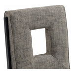 Gwendolyn Linen Textured Fabric Upholstered Dining Side Chair in Grey