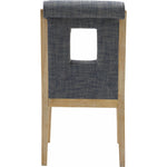 Gwendolyn Linen Textured Fabric Upholstered Dining Side Chair in Navy