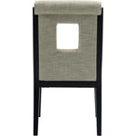 Gwendolyn Linen Textured Fabric Upholstered Dining Side Chair in Green