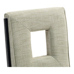 Gwendolyn Linen Textured Fabric Upholstered Dining Side Chair in Green