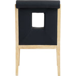 Gwendolyn Vegan Leather Upholstered Dining Arm Chair in Black