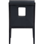 Gwendolyn Vegan Leather Upholstered Dining Arm Chair in Black
