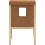 Gwendolyn Vegan Leather Upholstered Dining Arm Chair in Cognac