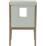 Gwendolyn Vegan Leather Upholstered Dining Arm Chair in Cream