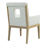 Gwendolyn Vegan Leather Upholstered Dining Arm Chair in Cream