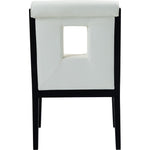 Gwendolyn Vegan Leather Upholstered Dining Arm Chair in Cream