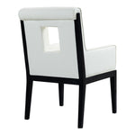 Gwendolyn Vegan Leather Upholstered Dining Arm Chair in Cream