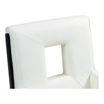 Gwendolyn Vegan Leather Upholstered Dining Arm Chair in Cream