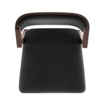 Patricia Wood Upholstered Counter Stool in Black