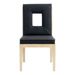 Gwendolyn Vegan Leather Upholstered Dining Side Chair in Black