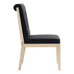 Gwendolyn Vegan Leather Upholstered Dining Side Chair in Black